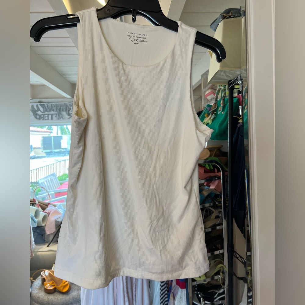Tahari Women's Cream Tank Top